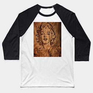 Marilyn Wooden Wall Art Baseball T-Shirt